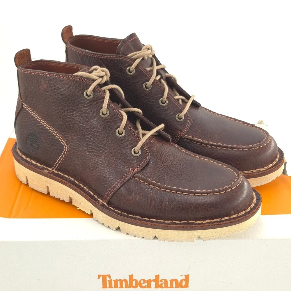 Timberland Westmore Chukka Boots Mens 8 Brown Leather Moc-toe TB0A1JTW245 NEW